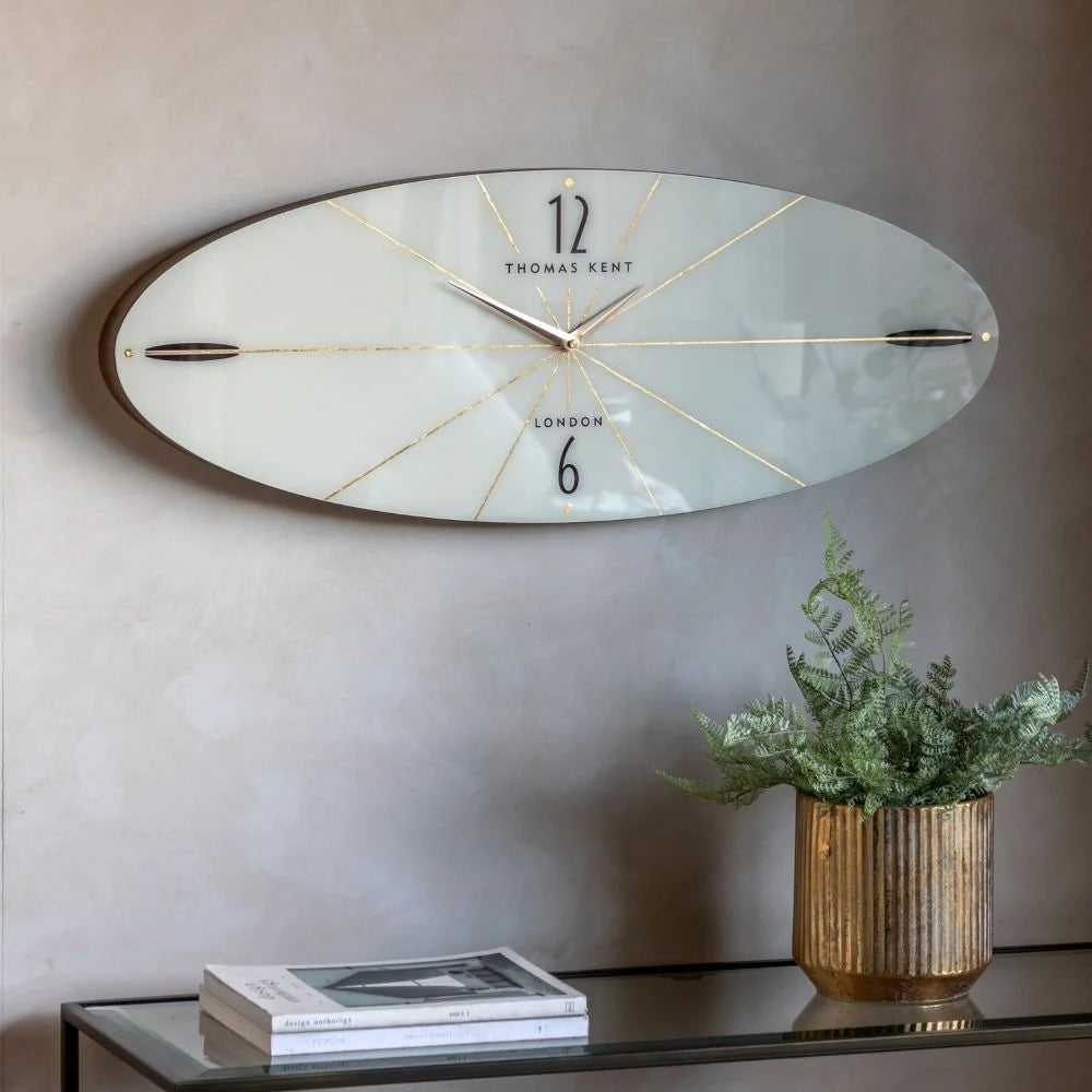 Greenwich Ellipse Wall Clock Snow White