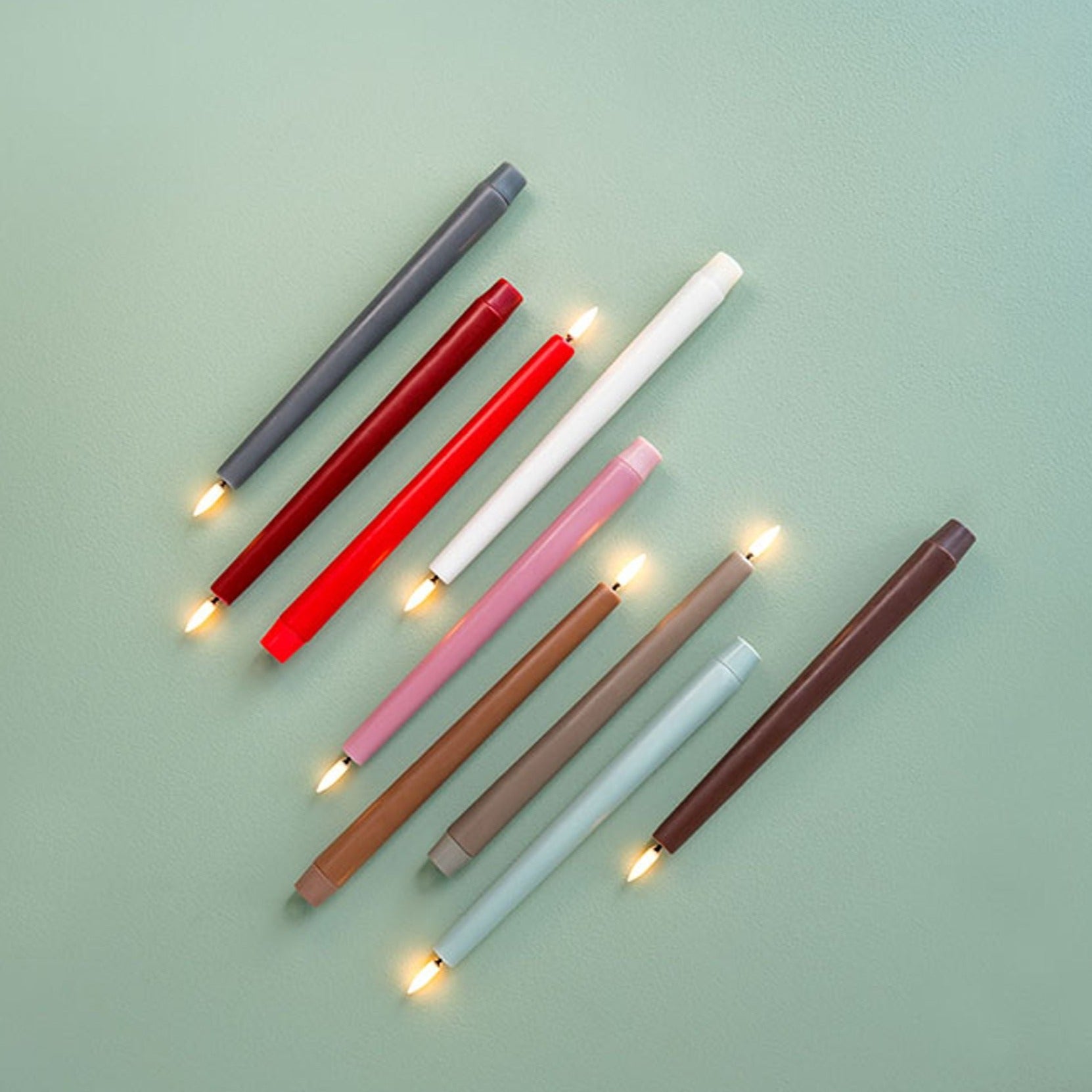 Dusty Green | Slim Taper Candles