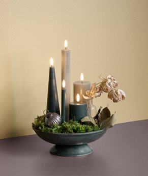 LED Cone Candle | Pine Green Small
