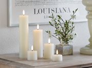 Ivory Smooth | LED Mini Pillar Candle Large
