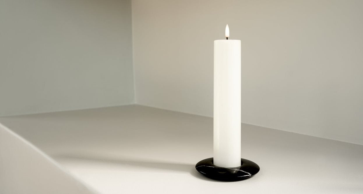 Ivory Smooth | LED Mini Pillar Candle Large