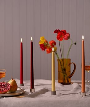 Carmine Red | Slim Taper Candles