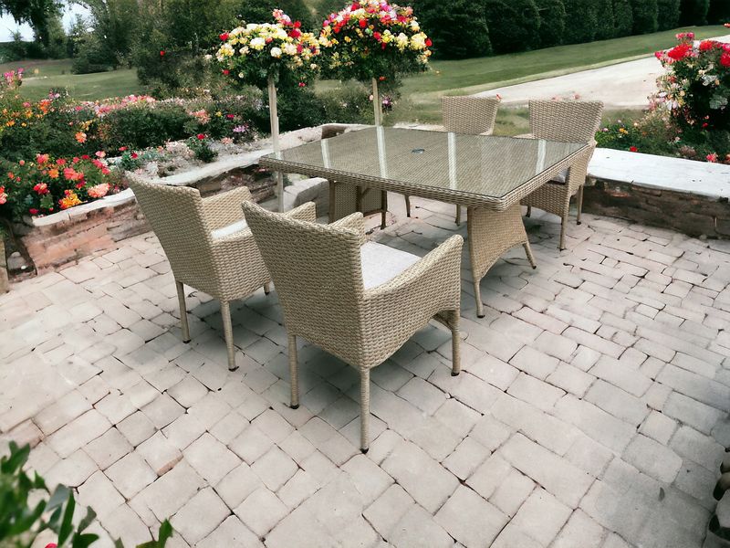Cara | Natural 4 Seater Garden Set