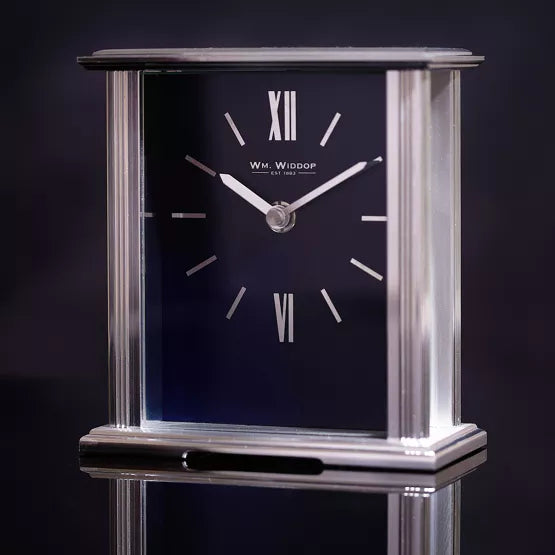 Silver Mantel Clock
