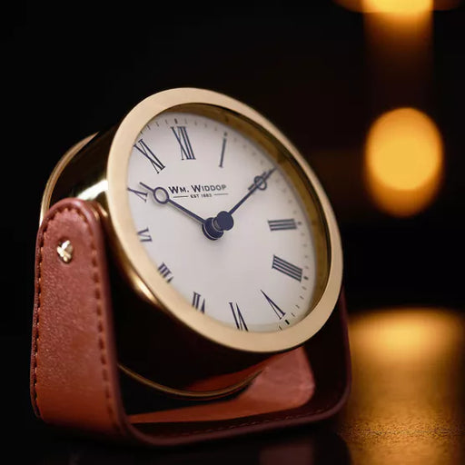 Gold Mantel Clock on Stand