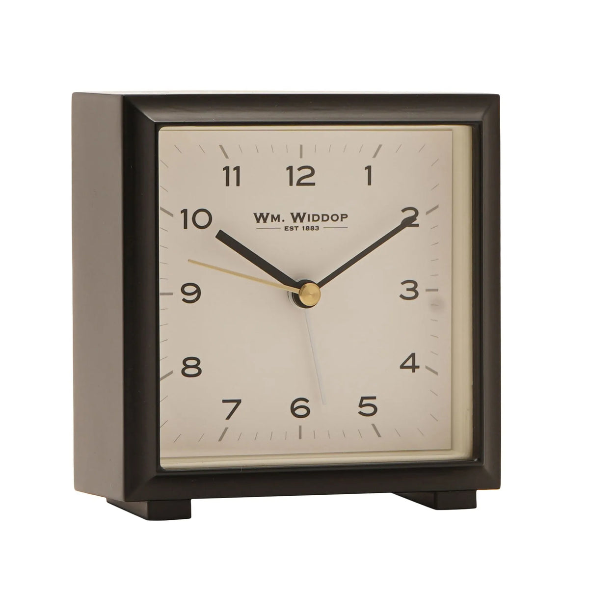 Square Metal Alarm Clock | Black