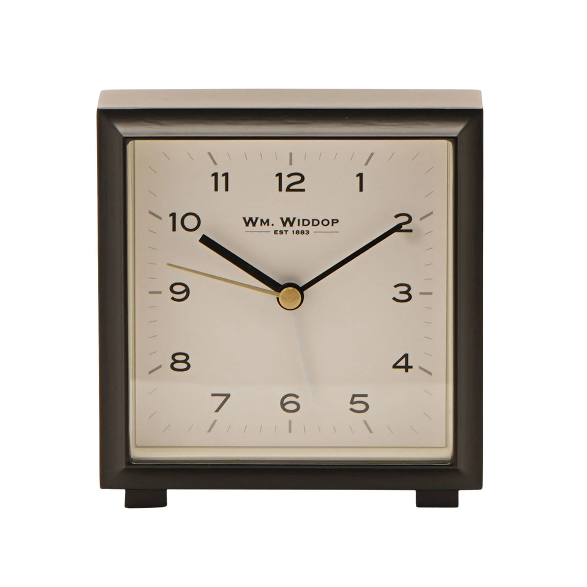 Square Metal Alarm Clock | Black