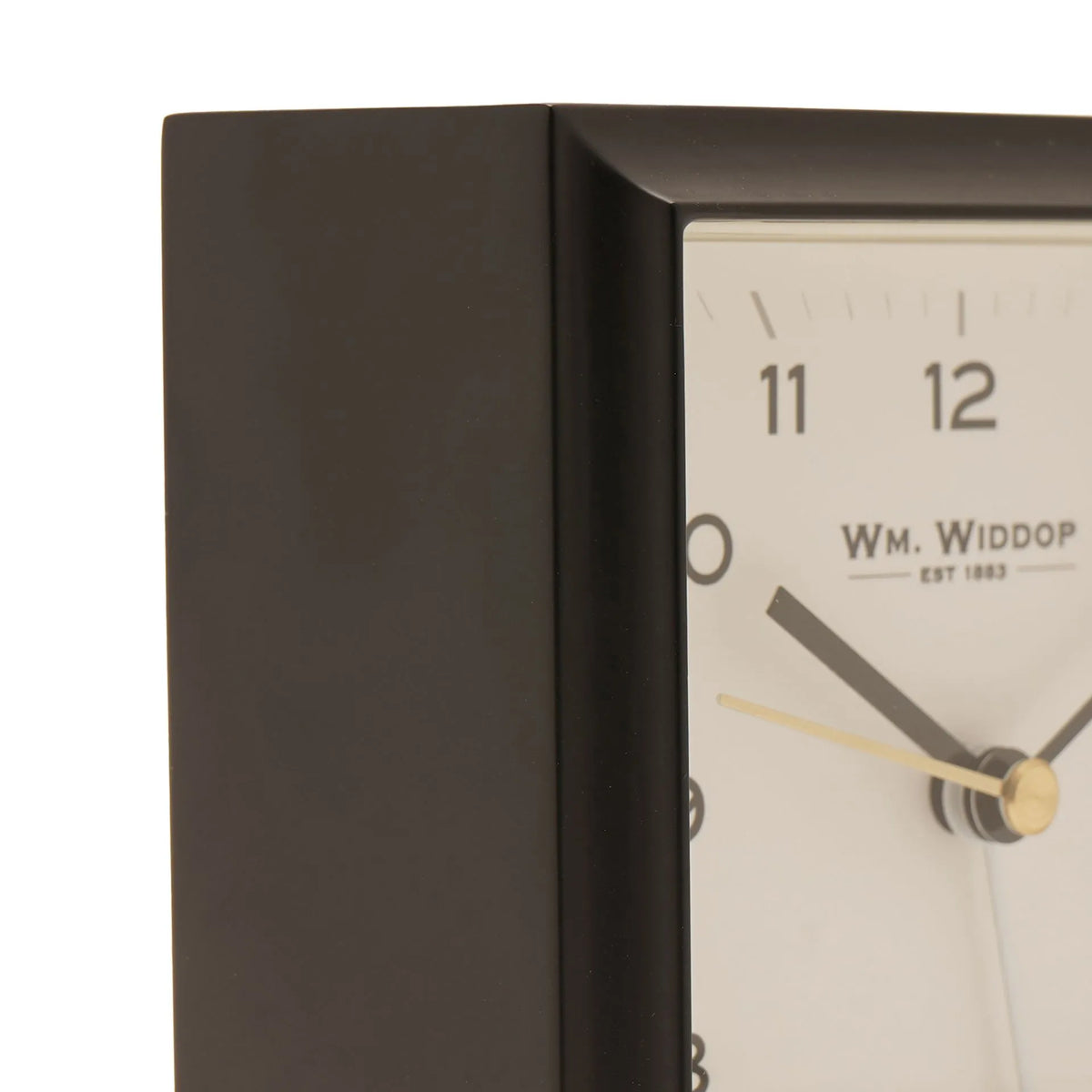 Square Metal Alarm Clock | Black