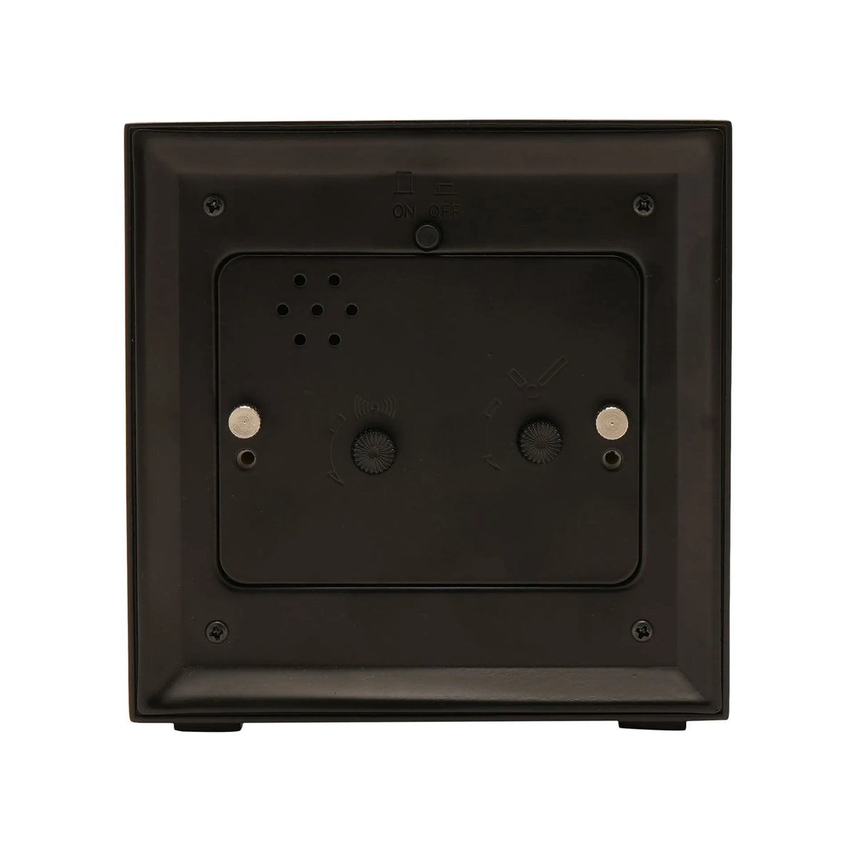 Square Metal Alarm Clock | Black