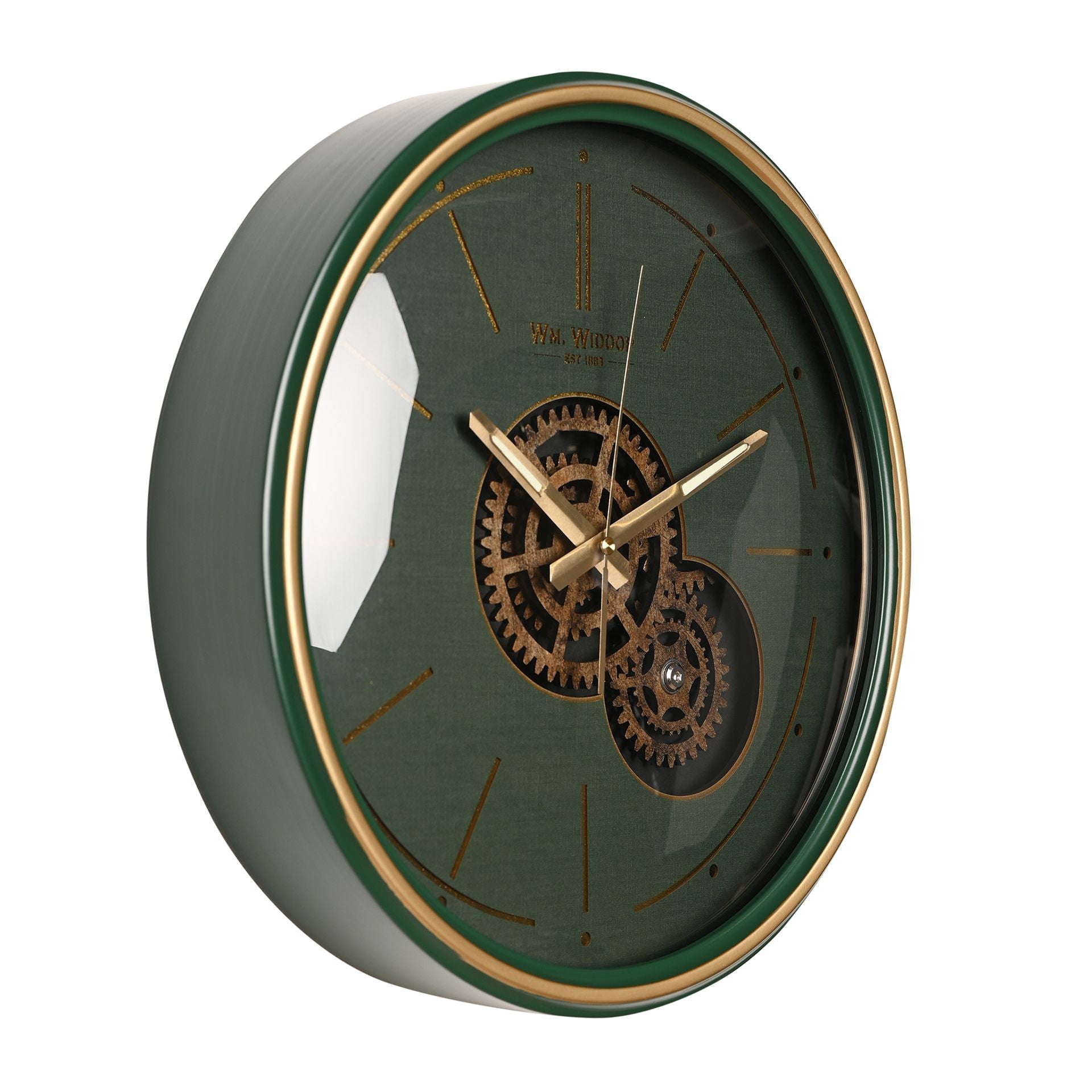 Wall Clock with Moving Gears & Metal Frame | 35cm