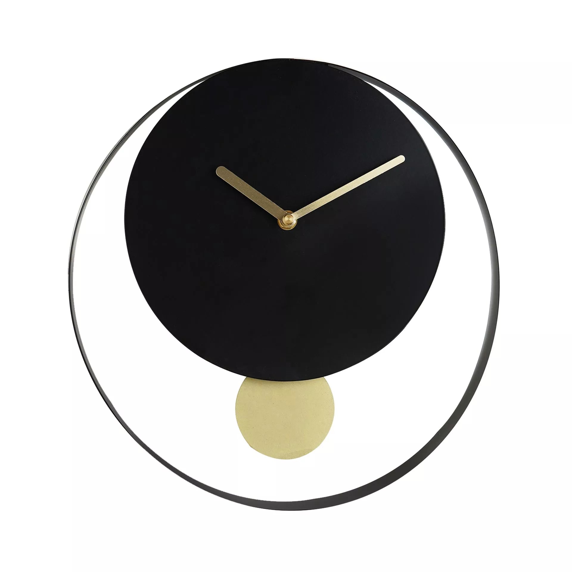 Pendulum Wall Clock | Black & Gold
