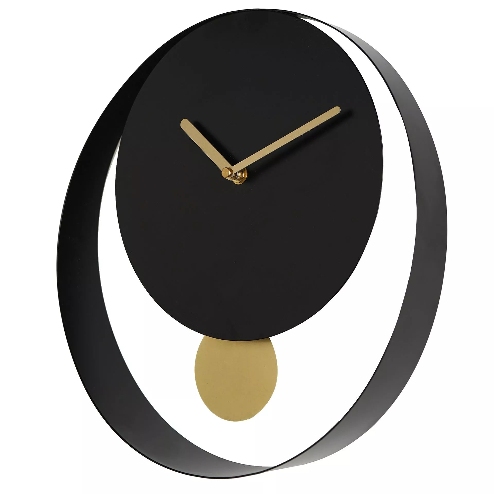 Pendulum Wall Clock | Black & Gold