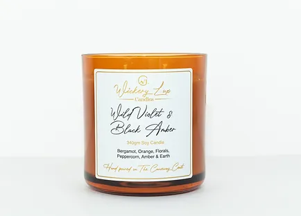 Lux Soy Candle - Elements Wild Violet & Black Amber