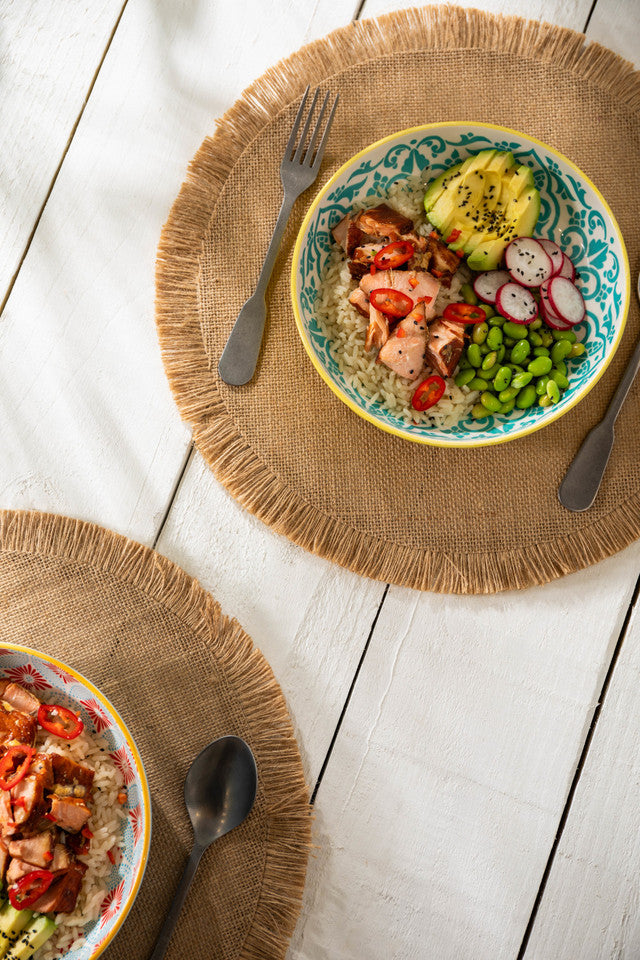 Yellow Geometric Pasta Bowl