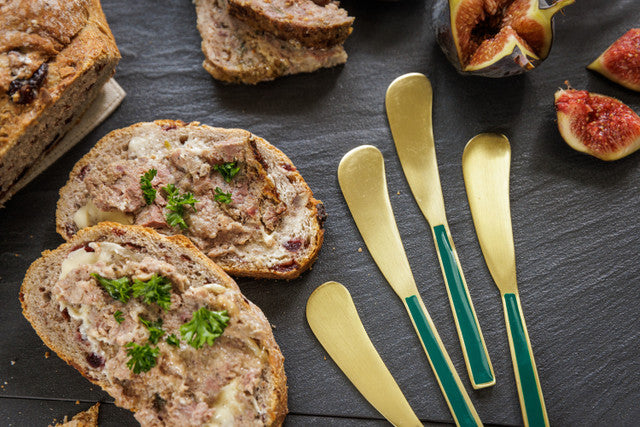 Green and Gold Butter Spreaders