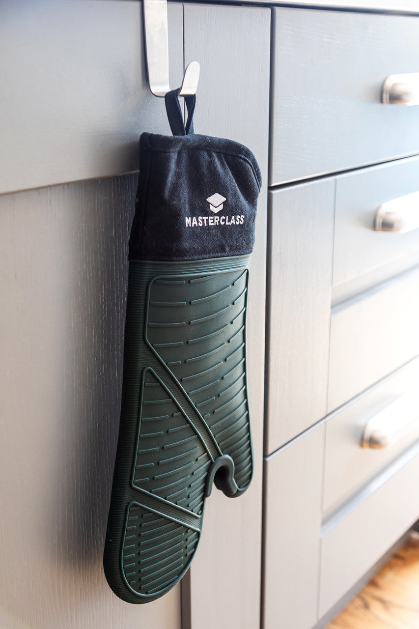 Silicone & Cotton Green Oven Glove