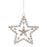 Silver Star with Crystals Tree Decorations