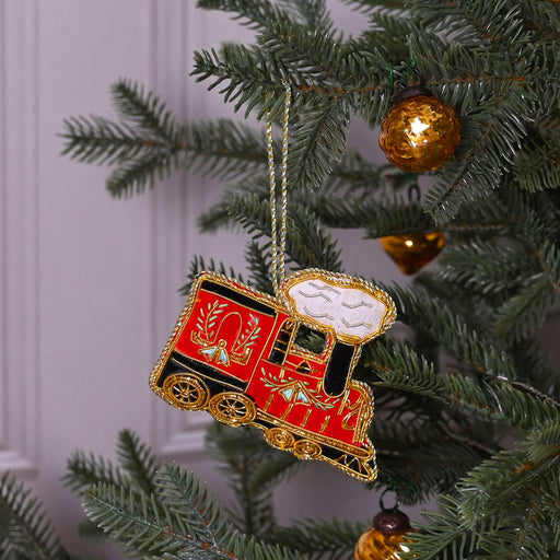 Hand Embellished Train Hanging Decoration