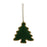 Hand Embellished Green Christmas Tree Hanging Decoration