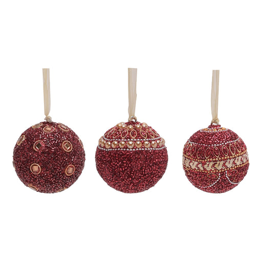 Red & Gold Baubles - 3 Assorted