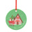 Pink & Green Ceramic Christmas Baubles