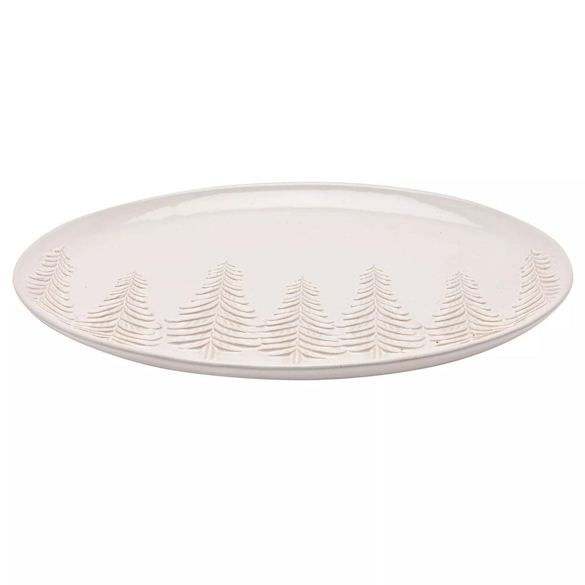 Embossed Frosted Pine Trees | Serving Plate