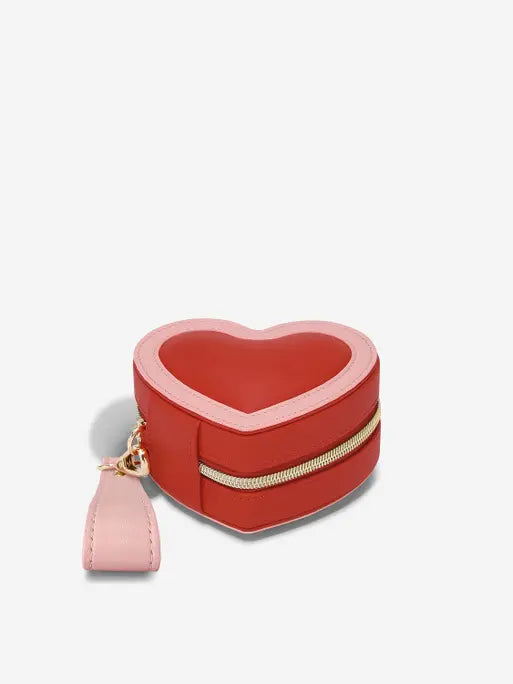Heart Travel Jewellery Box | Red
