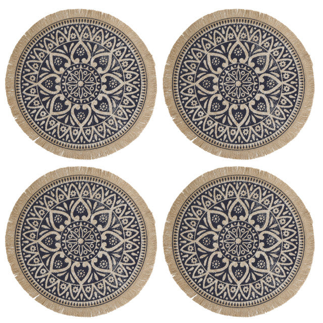 Mandala Jute | Blue Placemats
