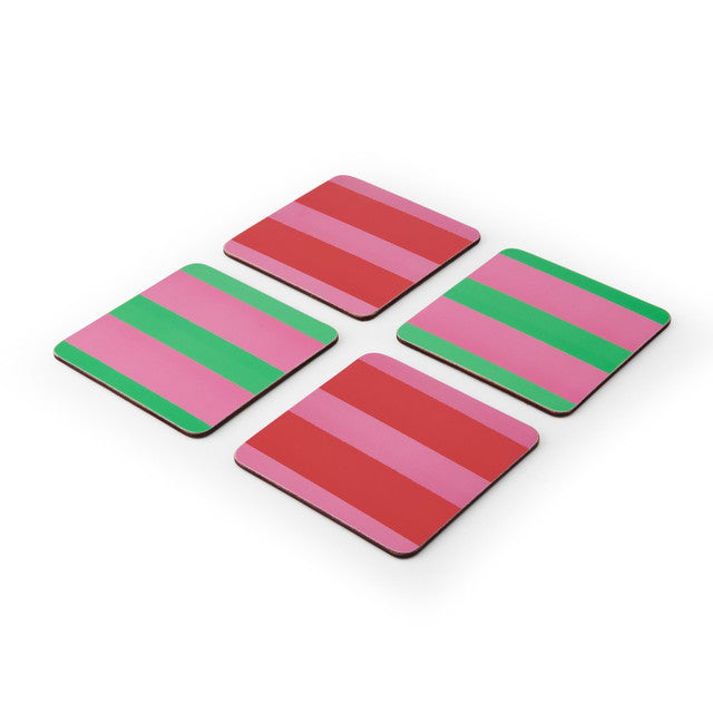 Bright Stripe | 4 Coasters