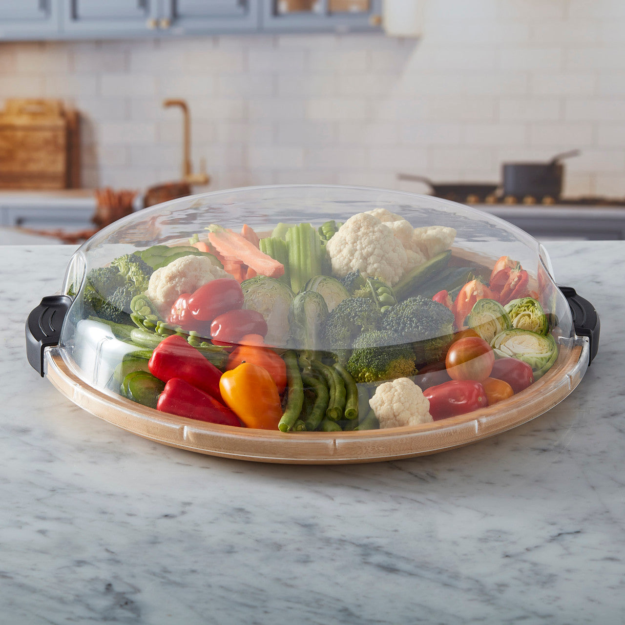 Build-a-Board | Bamboo Round Snack Serving Board