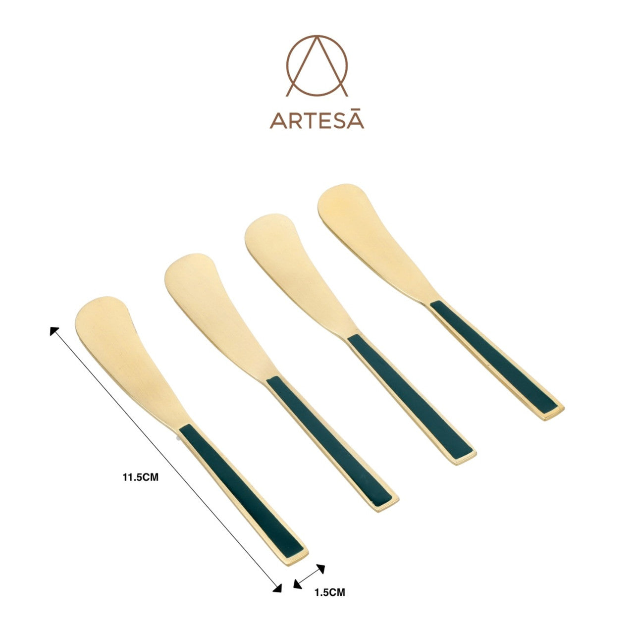Green and Gold Butter Spreaders