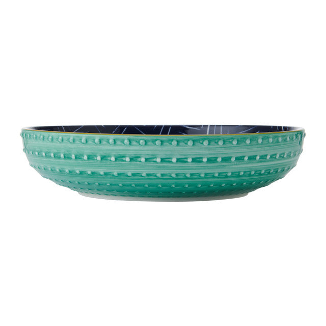 Indigo Chevron Pasta Bowl