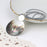 Shell And Matt Silver Long Double Disc Necklace