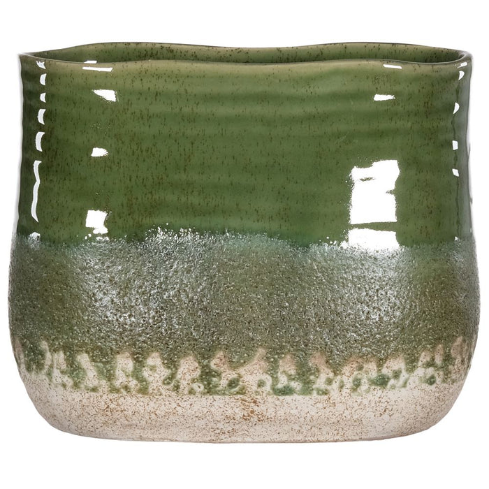 Green Oval Planter