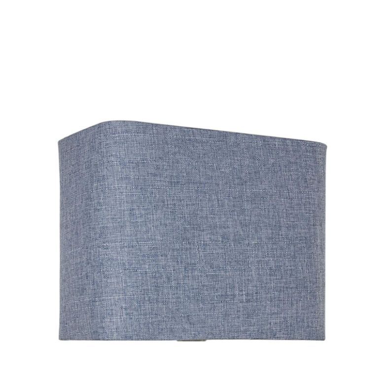 Blue Linen Rectangular Shades