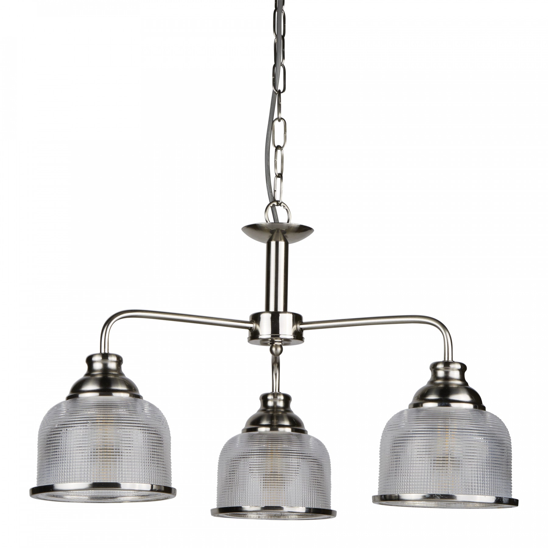 Bistro II - 3 Lights Ceiling Satin Silver