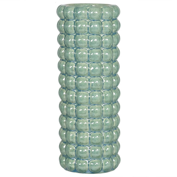 Tall Green Bubble Vase