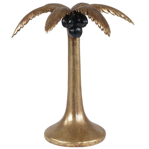 Small Gold Coconut Palm Candle Holder