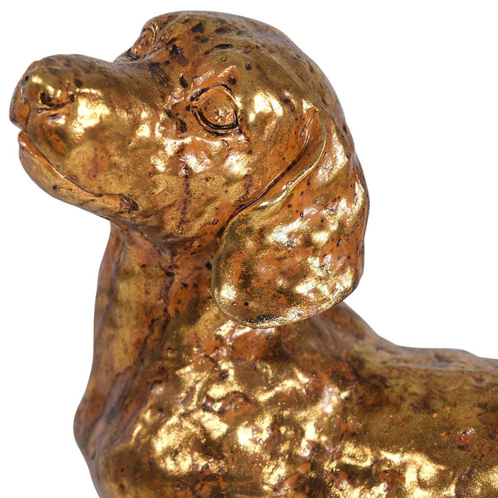 Gold Dog Figurine