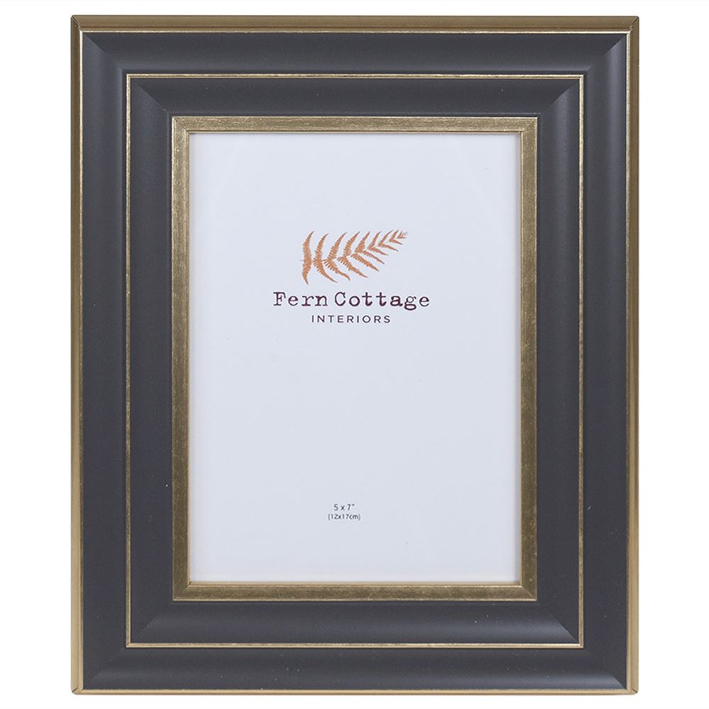 Grey & Gold Photo Frame 5x7