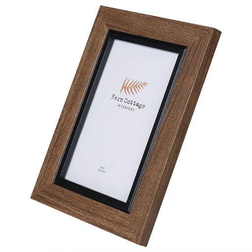 Wooden Photo Frame with Black Inlay 4 x 6"