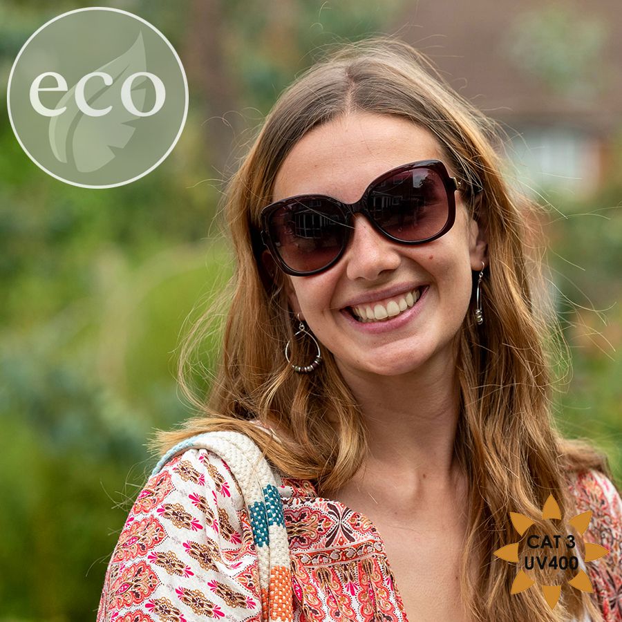 Burgundy Large Frame Sunglasses