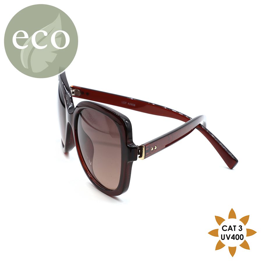 Burgundy Large Frame Sunglasses