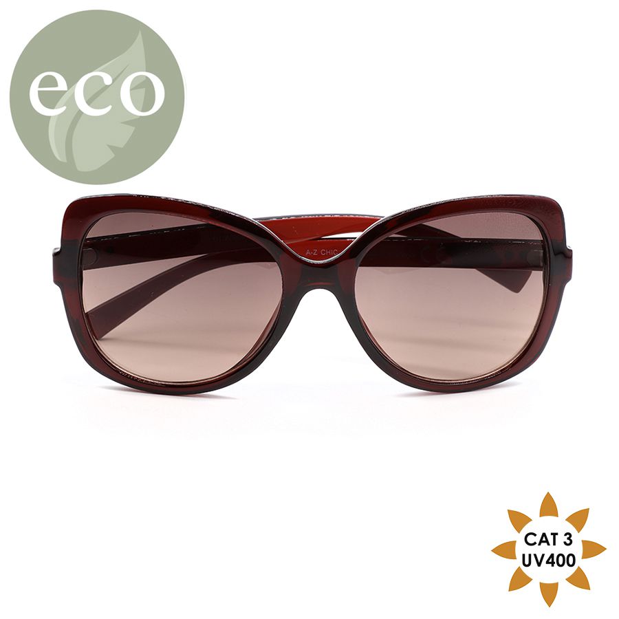 Burgundy Large Frame Sunglasses