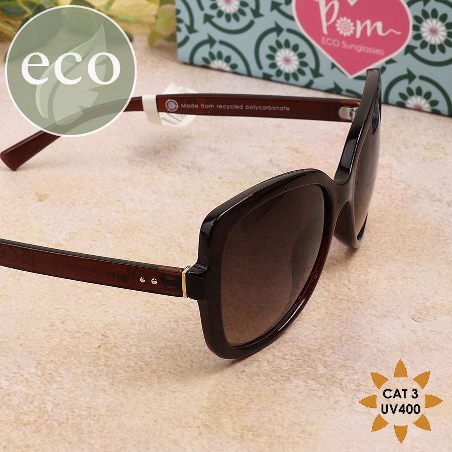 Burgundy Large Frame Sunglasses