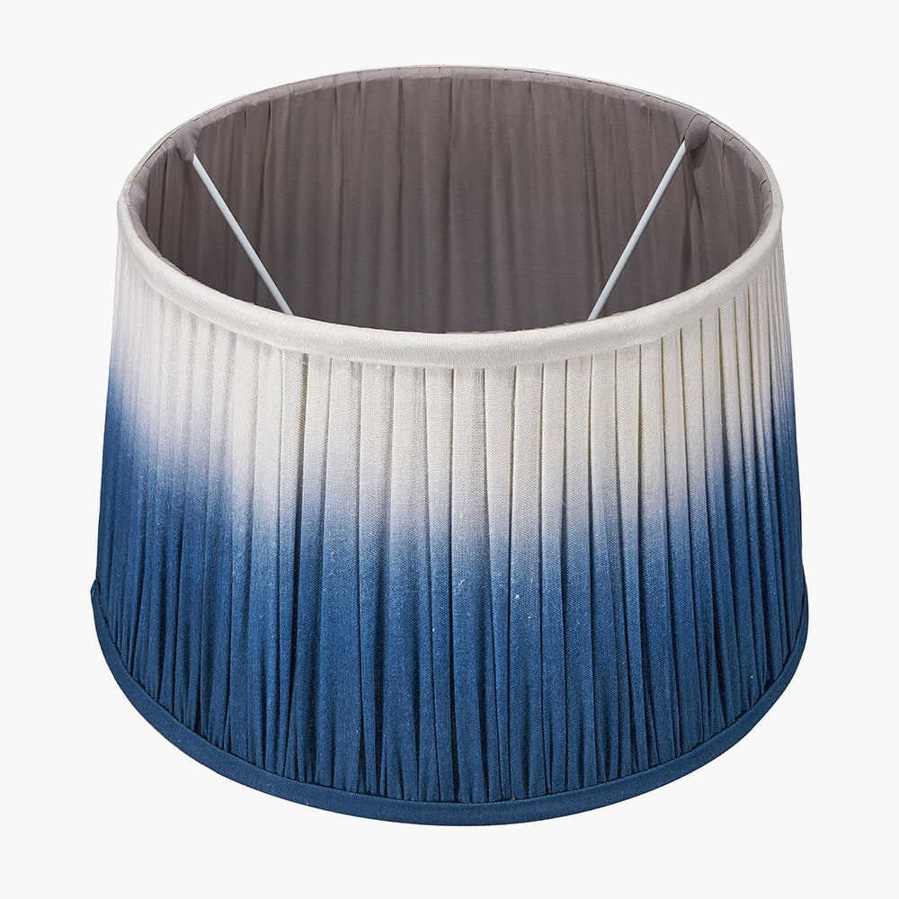 Scallop Blue Ombre Soft Pleated Tapered Shade
