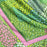 Green And Pink Mix Silky Cascading Flower Scarf