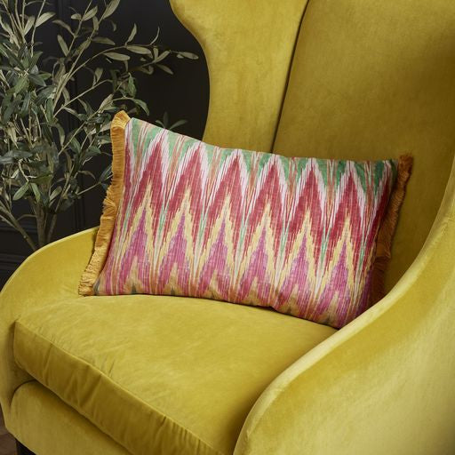 Ikat Pink Cushion