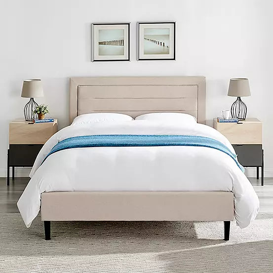 Linear Grey Bed Frame. (LB54)