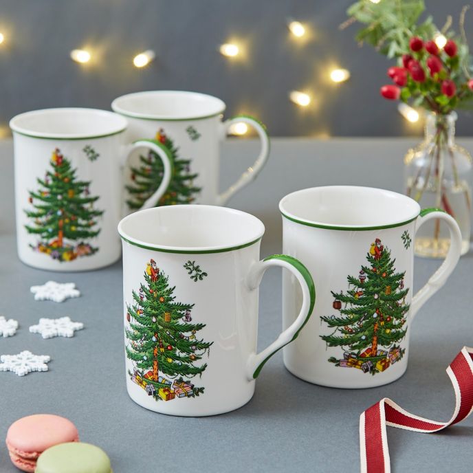 Christmas Tree Set Of 4 Mugs